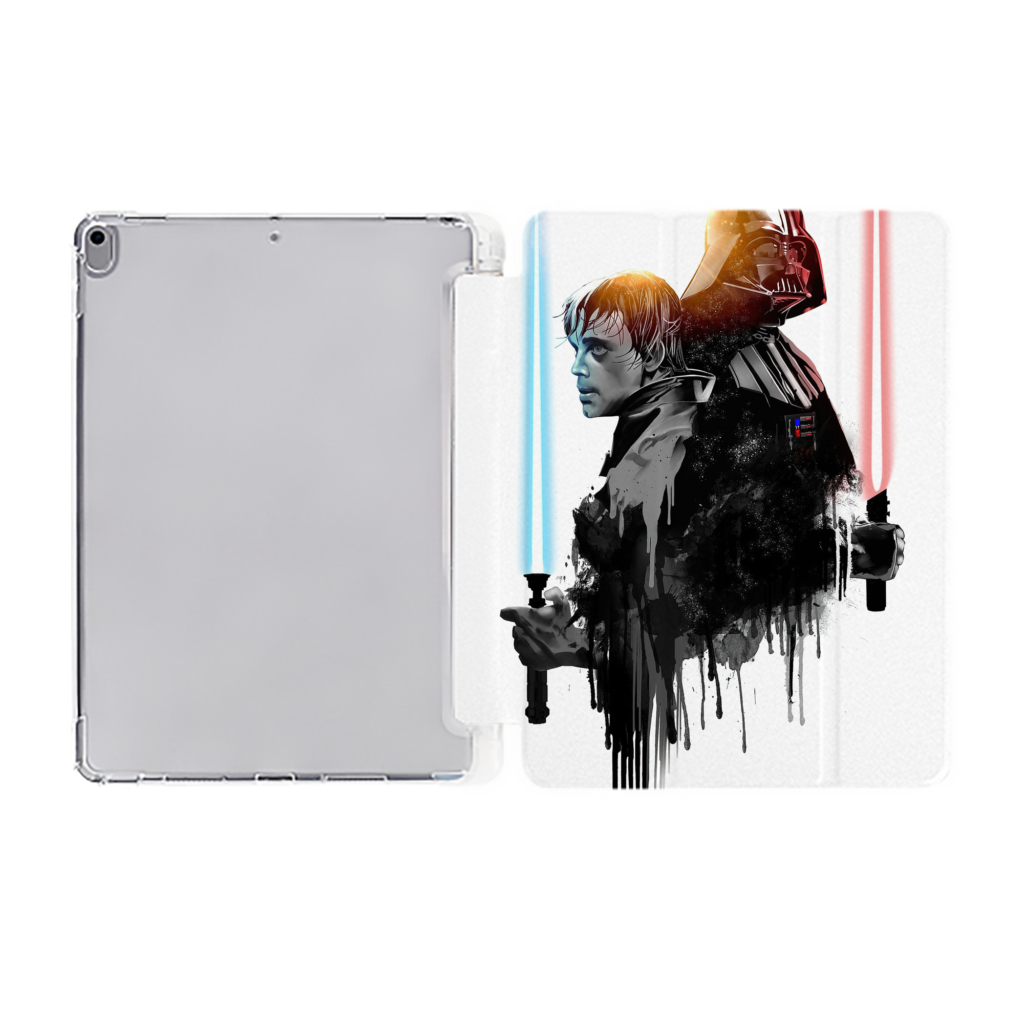 （画像用） スター・ウォーズ Star Wars IPad ケース ペン収納付き 三つ折りスタンド PUレザー×シリコン 対応機種9.5/10.5/10.9インチ